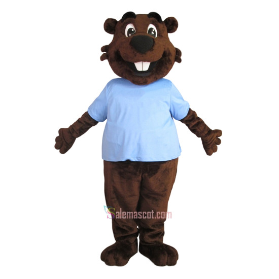 Happy Interesting Beaver Mascot Costume
