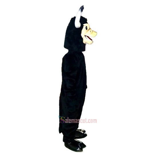 Black Cow Cartoon Mascot Costume