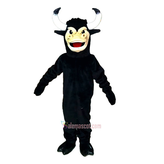 Black Cow Cartoon Mascot Costume