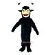 Black Cow Cartoon Mascot Costume