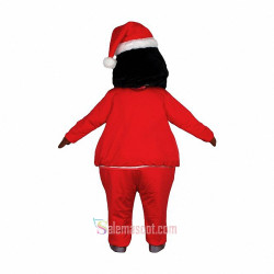 Black Santa Mascot Costume