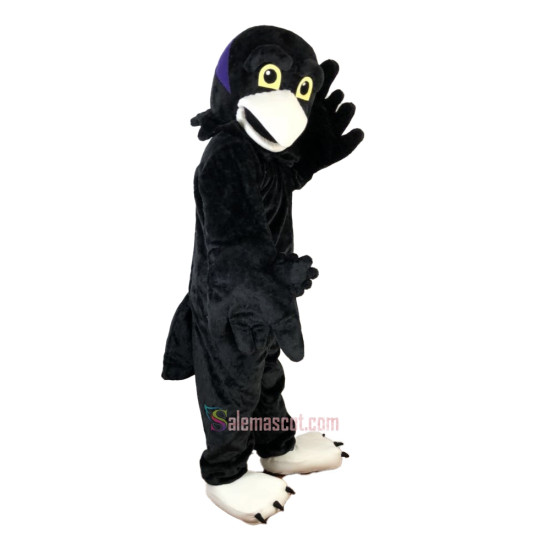 Black Short-Haired Eagle Cartoon Mascot Costume