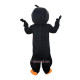 Black White Crow Cartoon Mascot Costume