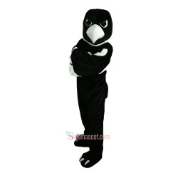 Black White Eagle Cartoon Mascot Costume
