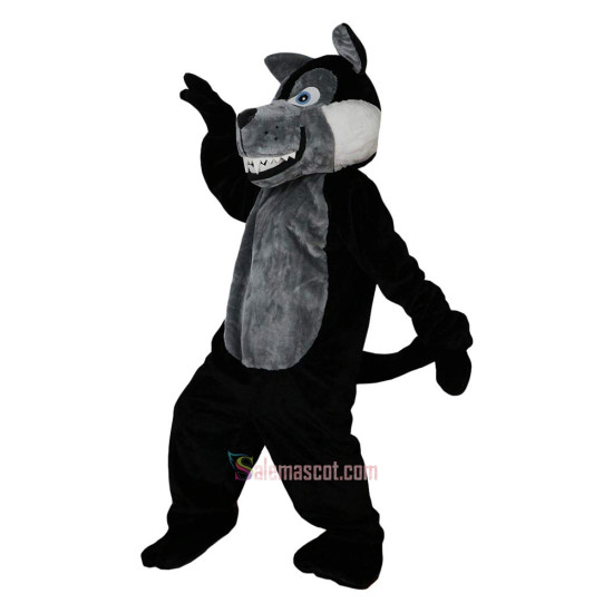 Black Wolf Cartoon Animal Mascot Costume