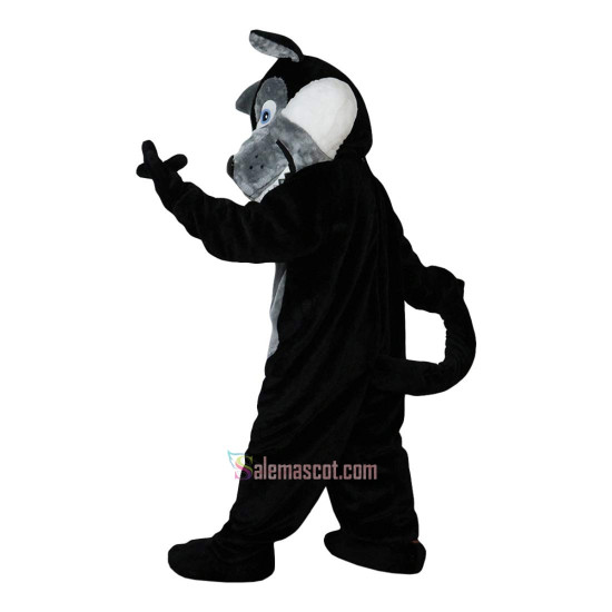 Black Wolf Cartoon Animal Mascot Costume