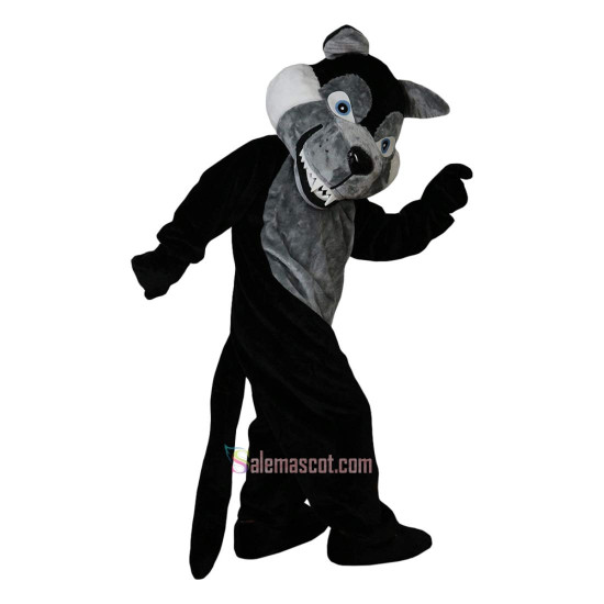 Black Wolf Cartoon Animal Mascot Costume