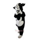 Black and White Cow Cartoon Mascot Costume