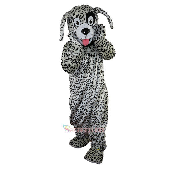 Black and White Dalmatian Dog Cartoon Mascot Costume