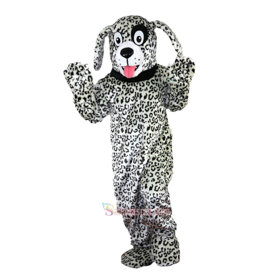 Black and White Dalmatian Dog Cartoon Mascot Costume