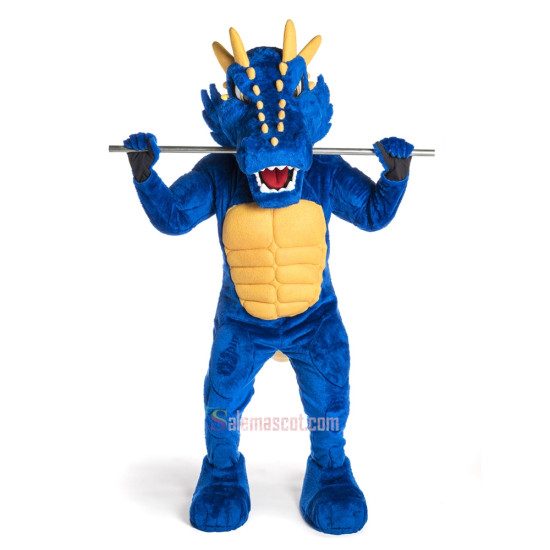 Blue Dragon Handsome Mascot Costume