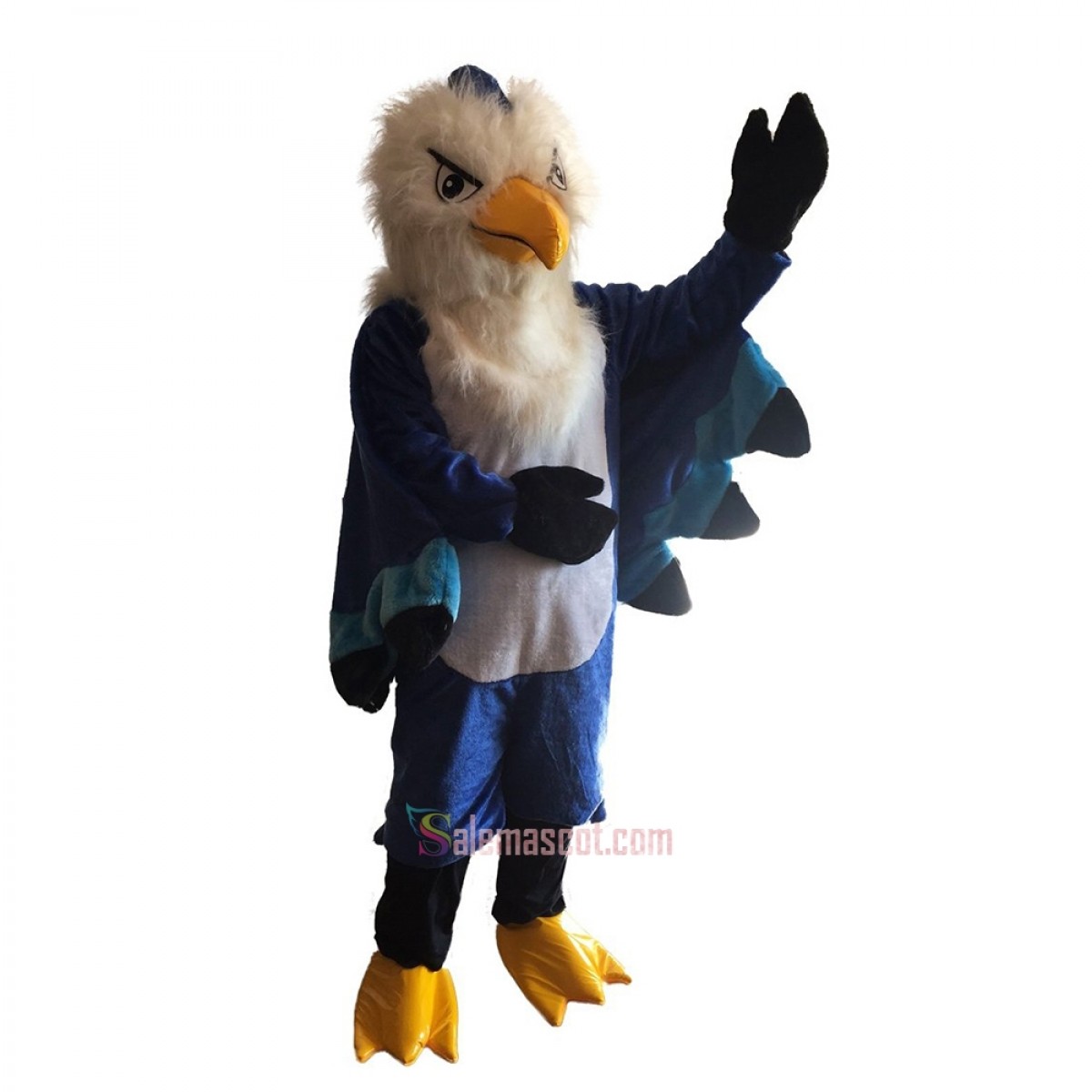 Blue Eagle Cartoon Mascot Costume