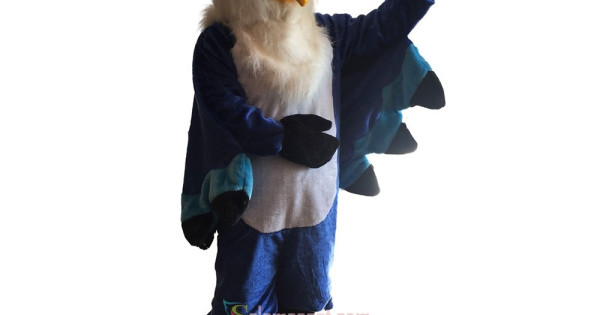 Blue Eagle Cartoon Mascot Costume