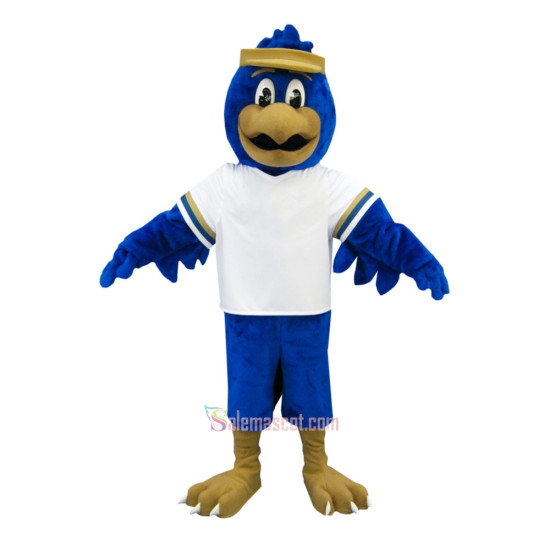 Blue Friendly Falcon Mascot Costume