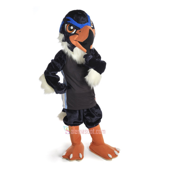 Blue Hawk Mascot Costume