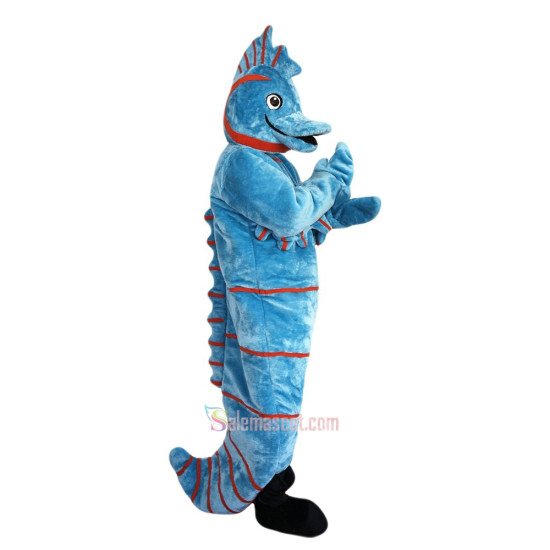 Blue Hippocampus Mascot Costume