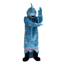 Blue Hippocampus Mascot Costume