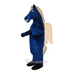 Blue Pegasus Mascot Costume