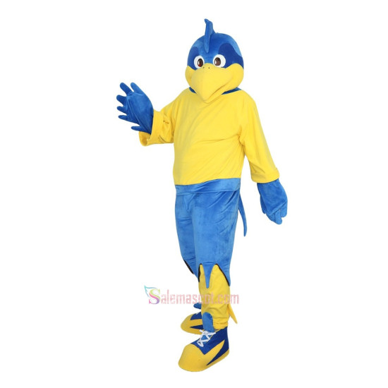 Blue Sports Eagle Cartoon Mascot Costume