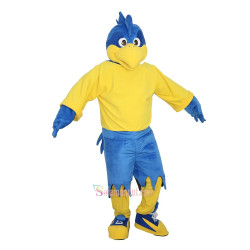 Blue Sports Eagle Cartoon Mascot Costume
