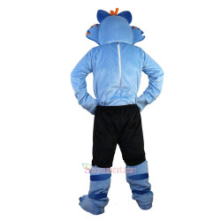 Blue Wolf Cartoon Mascot Costume