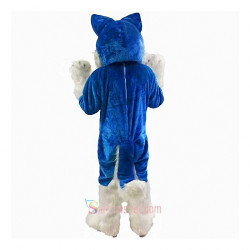 Blue Wolf Mascot Costume