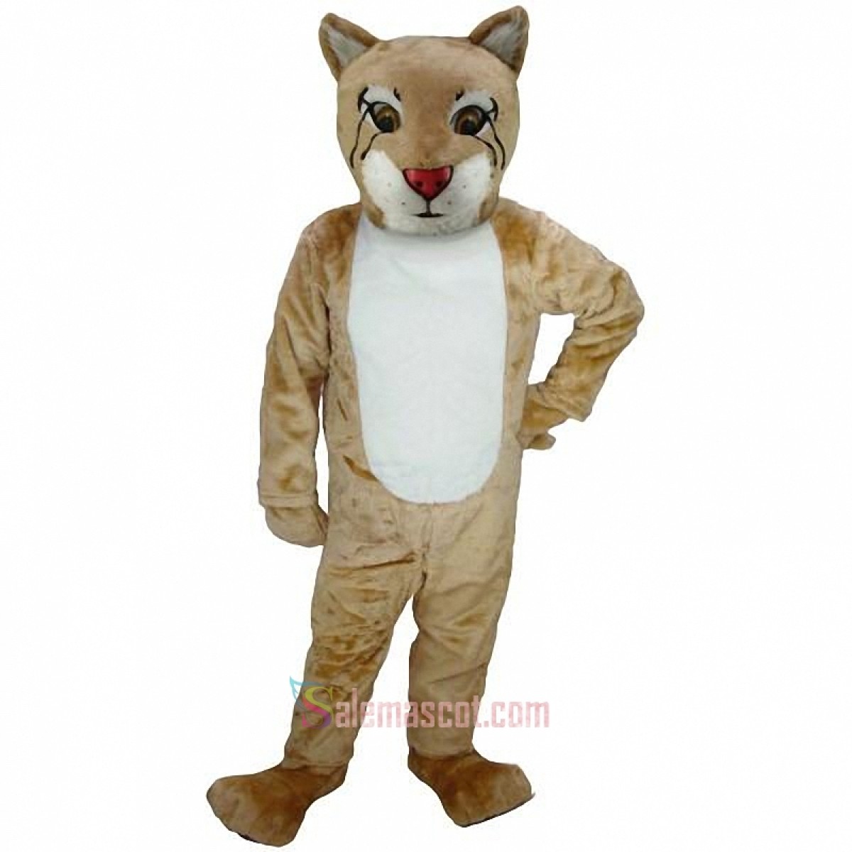 Tan Bobcat Waver Mascot Costumes Carnival Party Cosplay Suit