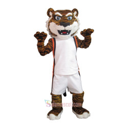 College Boy Tiger Mascot Costume