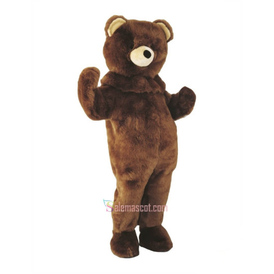 Brown Power Bear Mascot Costume Brown Power Bear Mascot Costume