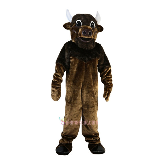 Brown Bull Ox Cow Cartoon Mascot Costume