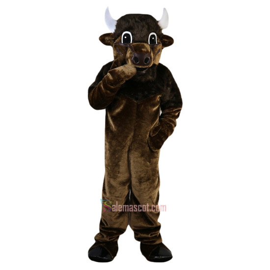 Brown Bull Ox Cow Cartoon Mascot Costume