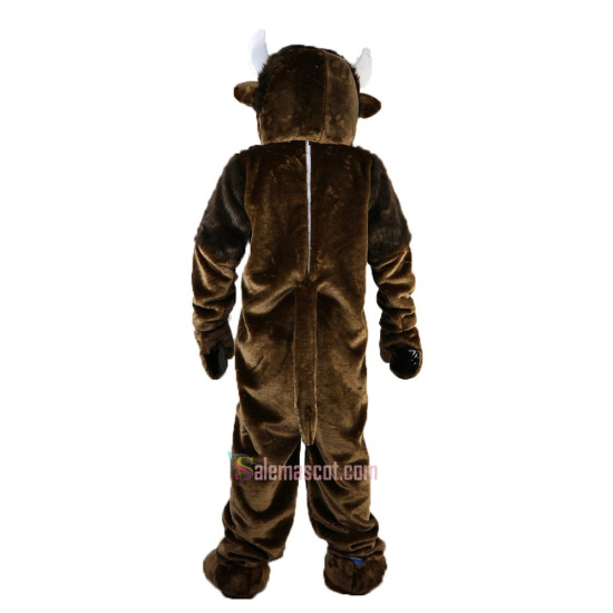 Brown Bull Ox Cow Cartoon Mascot Costume