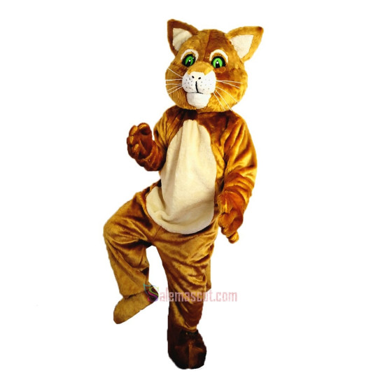 Brown Cat Cartoon Mascot Costume