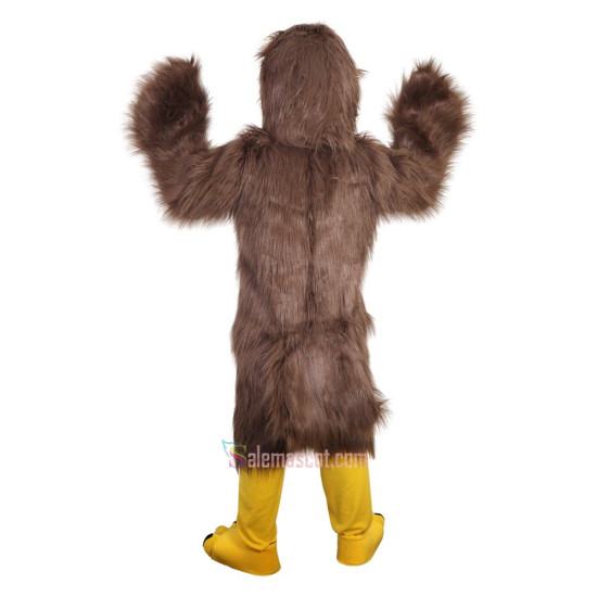Brown Eagle Cartoon Mascot Costume