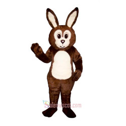 Brown Fat Bunny Mascot Costume