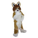 Brown Fox Dog Husky Cartoon Mascot Costume Brown Fox Dog Husky Cartoon Mascot Costume