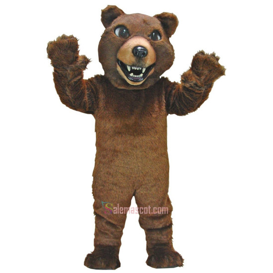 Brown Grizzly Mascot Costume
