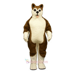 Brown Husky Mascot Costume