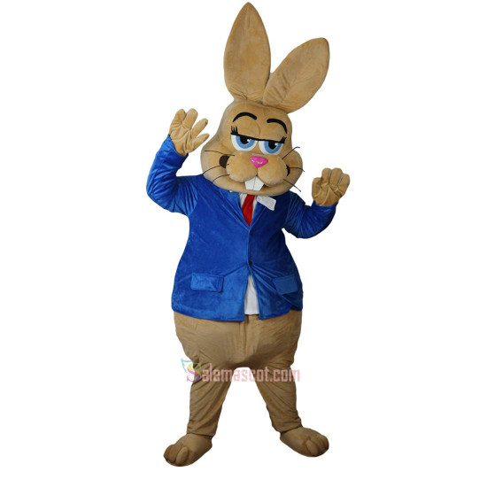 Brown Rabbit Bunny Cartoon Mascot Costume