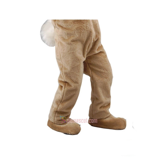 Cute Happy Brown Rabbit Mascot Costume