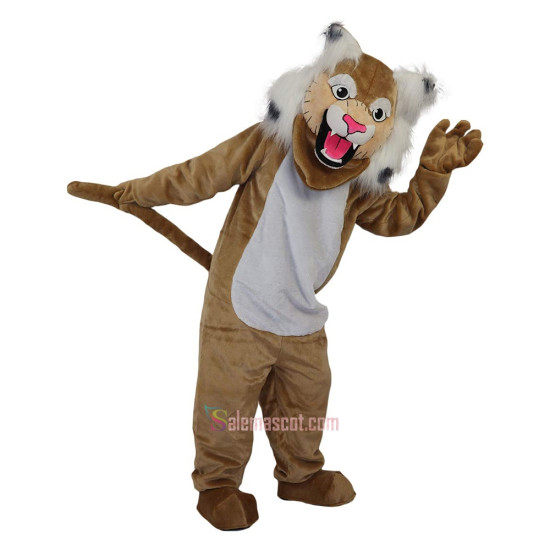 Brown Wildcat Stray Cat Hare Racoon Cartoon Mascot Costume