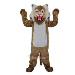 Brown Wildcat Stray Cat Hare Racoon Cartoon Mascot Costume