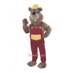 Builder Marmot Mascot Costume