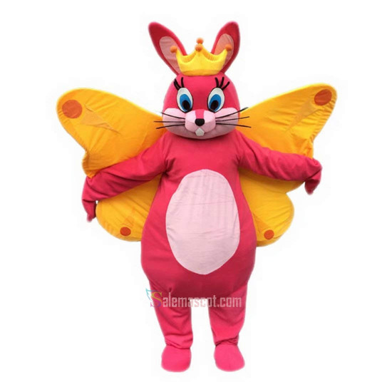 Butterfly Bunny Cartoon Mascot Costume