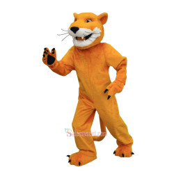 College Yellow Cougar Mascot Costume