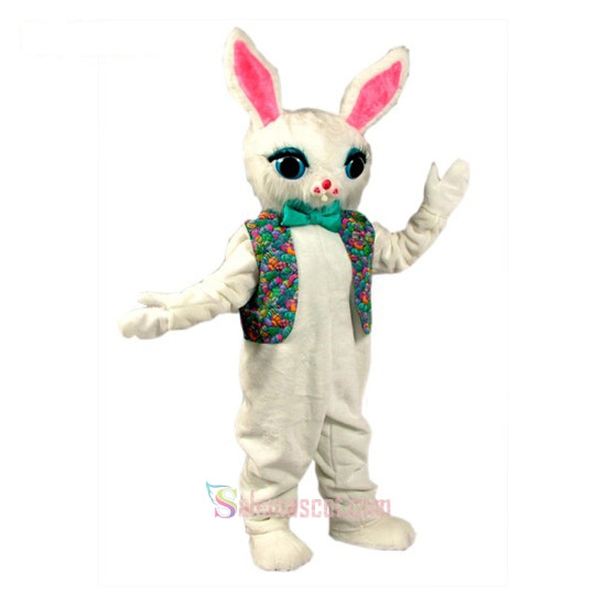 Cotton Bunny Mascot Costume