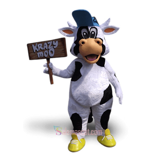 Crazy Cow Mascot Costume