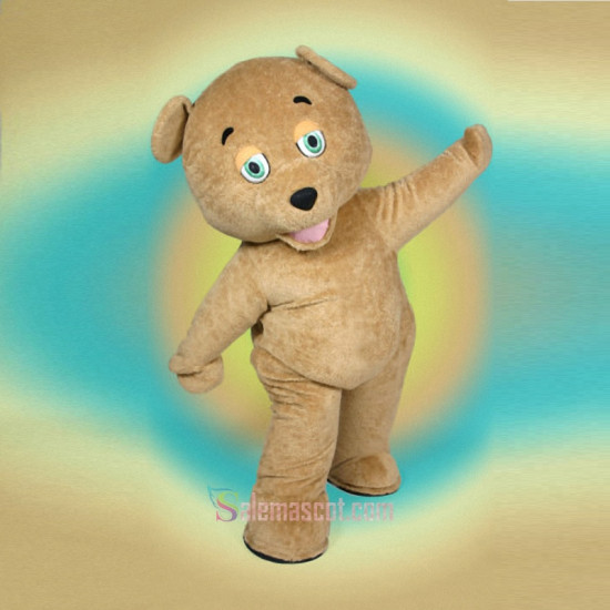 Curly Teddy Bear Mascot Costume