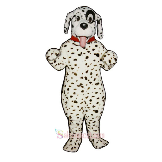 Cute Dalmatian With Collar Mascot Costume