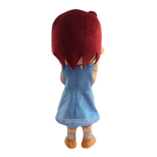 Cute Girl Cartoon Mascot Costume